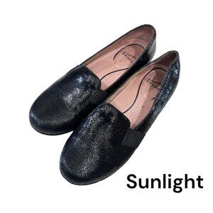 Dansko Womens Black Leather Slip-On Shoes Size 7.5 Professetinal Loafers